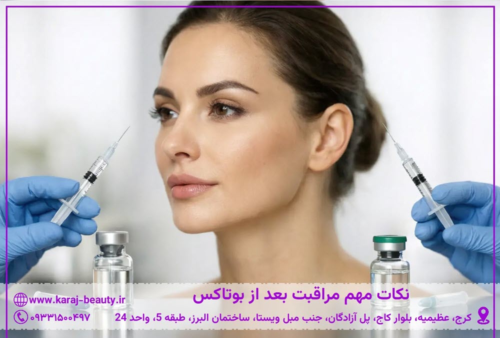 مراقبت بعد از بوتاکس | کلینیک زیبایی آنسه در عظیمیه